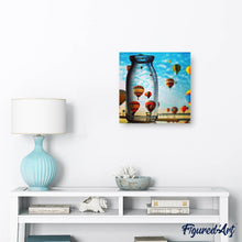 Charger l'image dans la galerie, Broderie Diamant | Broderie Diamant - Montgolfières et Vase | Broderie Paysages paysages | FiguredArt