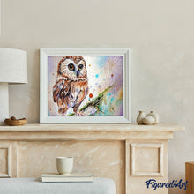 Charger l'image dans la galerie, Broderie Diamant | Broderie Diamant - Chouette Design | animaux Broderie Animaux chouettes et hiboux | FiguredArt