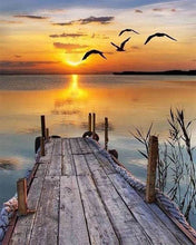 Charger l'image dans la galerie, Broderie Diamant | Broderie Diamant - Ponton sur Lac | Broderie Paysages paysages | FiguredArt