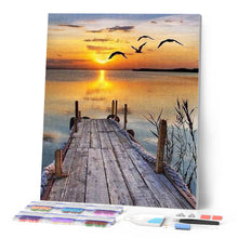 Charger l'image dans la galerie, Broderie Diamant | Broderie Diamant - Ponton sur Lac | Broderie Paysages paysages | FiguredArt