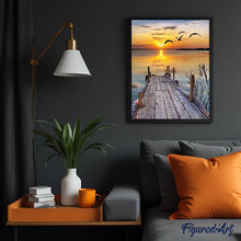 Charger l'image dans la galerie, Broderie Diamant | Broderie Diamant - Ponton sur Lac | Broderie Paysages paysages | FiguredArt