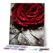 Charger l'image dans la galerie, Broderie Diamant | Broderie Diamant - Rose Rouge | Broderie Fleurs fleurs | FiguredArt