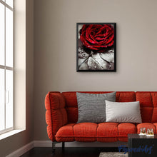 Charger l'image dans la galerie, Broderie Diamant | Broderie Diamant - Rose Rouge | Broderie Fleurs fleurs | FiguredArt