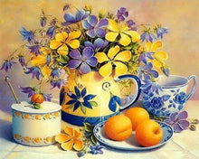 Charger l'image dans la galerie, Broderie Diamant | Broderie Diamant - Fleurs et Abricots | Broderie Fleurs fleurs | FiguredArt