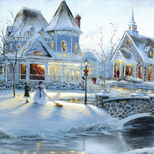 Charger l'image dans la galerie, Broderie Diamant | Broderie Diamant - Maison des Neiges | Broderie Paysages hiver paysages | FiguredArt