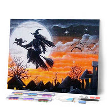 Charger l'image dans la galerie, Broderie Diamant | Broderie Diamant - Sorcière en Vol | autres Broderie Autres | FiguredArt