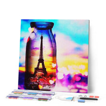 Charger l'image dans la galerie, Broderie Diamant | Broderie Diamant - Vase Tour Eiffel | Broderie Romantique Broderie Ville romantique | FiguredArt