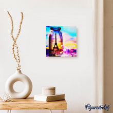 Charger l'image dans la galerie, Broderie Diamant | Broderie Diamant - Vase Tour Eiffel | Broderie Romantique Broderie Ville romantique | FiguredArt