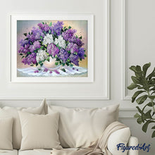 Charger l'image dans la galerie, Broderie Diamant | Broderie Diamant - Bouquet Violet | Broderie Fleurs fleurs | FiguredArt