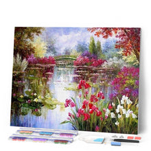 Charger l'image dans la galerie, Broderie Diamant | Broderie Diamant - Fleurs et Lac | Broderie Fleurs fleurs | FiguredArt