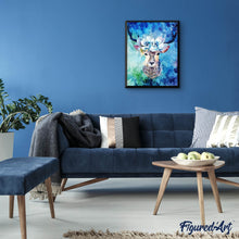 Charger l'image dans la galerie, Broderie Diamant | Broderie Diamant - Cerf en Fleurs | animaux Broderie Animaux Broderie Fleurs fleurs | FiguredArt