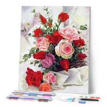 Charger l'image dans la galerie, Broderie Diamant | Broderie Diamant - Roses Belles Fleurs | Broderie Fleurs fleurs | FiguredArt