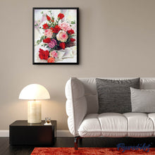 Charger l'image dans la galerie, Broderie Diamant - Roses Belles Fleurs 40x50cm toile tendue sur châssis