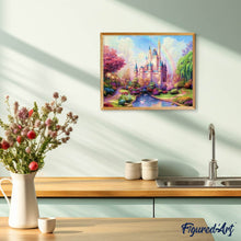 Charger l'image dans la galerie, Broderie Diamant | Broderie Diamant - Chateau Lumineux | Broderie Romantique chateaux romantique | FiguredArt