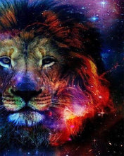 Charger l'image dans la galerie, Broderie Diamant | Broderie Diamant - Lion Galaxie | animaux Broderie Animaux lions | FiguredArt