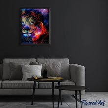Charger l'image dans la galerie, Broderie Diamant | Broderie Diamant - Lion Galaxie | animaux Broderie Animaux lions | FiguredArt