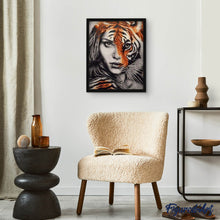 Charger l'image dans la galerie, Broderie Diamant | Broderie Diamant - Femme Tigre | animaux Broderie Animaux tigres | FiguredArt