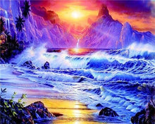 Charger l'image dans la galerie, Broderie Diamant | Broderie Diamant - Grandes Vagues | Broderie Paysages paysages | FiguredArt