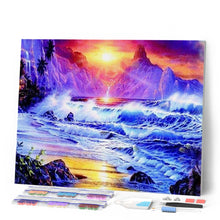 Charger l'image dans la galerie, Broderie Diamant | Broderie Diamant - Grandes Vagues | Broderie Paysages paysages | FiguredArt