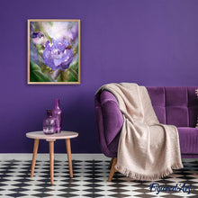 Charger l'image dans la galerie, Broderie Diamant | Broderie Diamant - Fleur Violette et Oiseau | animaux Broderie Animaux Broderie Fleurs fleurs oiseaux | FiguredArt