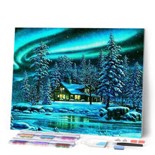 Charger l'image dans la galerie, Broderie Diamant | Broderie Diamant - Aurore Polaire | Broderie Paysages paysages | FiguredArt