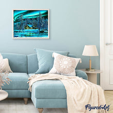 Charger l'image dans la galerie, Broderie Diamant | Broderie Diamant - Aurore Polaire | Broderie Paysages paysages | FiguredArt