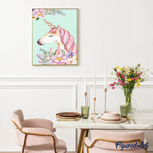 Charger l'image dans la galerie, Broderie Diamant | Broderie Diamant - Licorne Dessin | animaux Broderie Animaux licornes | FiguredArt
