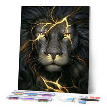 Charger l'image dans la galerie, Broderie Diamant | Broderie Diamant - Lion Eclair | animaux Broderie Animaux lions | FiguredArt