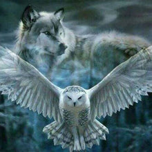 Charger l'image dans la galerie, Broderie Diamant | Broderie Diamant - Chouette et Louve grise | animaux Broderie Animaux chouettes et hiboux | FiguredArt