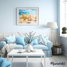 Charger l'image dans la galerie, Broderie Diamant | Broderie Diamant - Coquillages et Etoiles de Mer | animaux Broderie Animaux | FiguredArt