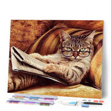 Charger l'image dans la galerie, Broderie Diamant | Broderie Diamant - Le Chat connaisseur | animaux Broderie Animaux chats | FiguredArt