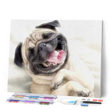 Charger l'image dans la galerie, Broderie Diamant | Broderie Diamant - Sharpey endormi | animaux Broderie Animaux | FiguredArt