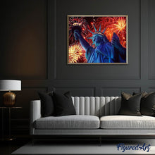 Charger l'image dans la galerie, Broderie Diamant | Broderie Diamant - Feu dArtifice à New York | Broderie Ville ville | FiguredArt