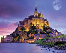 Charger l'image dans la galerie, Broderie Diamant - Diamond Painting Le Mont Saint Michel 40x50cm toile tendue sur châssis