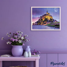 Charger l'image dans la galerie, Broderie Diamant - Le Mont Saint Michel 40x50cm toile tendue sur châssis