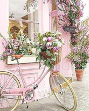 Charger l'image dans la galerie, Broderie Diamant | Broderie Diamant - Bicyclette rose | Broderie Ville ville | FiguredArt