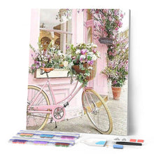 Charger l'image dans la galerie, Broderie Diamant | Broderie Diamant - Bicyclette rose | Broderie Ville ville | FiguredArt