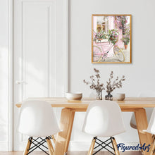 Charger l'image dans la galerie, Broderie Diamant | Broderie Diamant - Bicyclette rose | Broderie Ville ville | FiguredArt