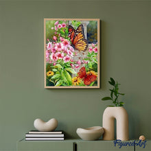 Charger l'image dans la galerie, Broderie Diamant | Broderie Diamant - Jolis Papillons et Fleurs | animaux Broderie Animaux Broderie Fleurs fleurs papillons | FiguredArt