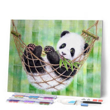 Charger l'image dans la galerie, Broderie Diamant | Broderie Diamant - Bébé Panda dans son Hamac | animaux Broderie Animaux pandas | FiguredArt