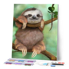 Charger l'image dans la galerie, Broderie Diamant | Broderie Diamant - Paresseux sur une Branche | animaux Broderie Animaux | FiguredArt