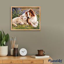 Charger l'image dans la galerie, Broderie Diamant | Broderie Diamant - Chien et Agneau | animaux Broderie Animaux chiens | FiguredArt