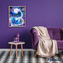 Charger l'image dans la galerie, Broderie Diamant | Broderie Diamant - Dauphins et Rivière enchantée | animaux Broderie Animaux Broderie Paysages dauphins paysages |
