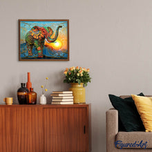 Charger l'image dans la galerie, Broderie Diamant | Broderie Diamant - Eléphant artistique | animaux Broderie Animaux éléphants | FiguredArt