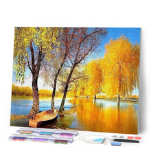 Charger l'image dans la galerie, Broderie Diamant | Broderie Diamant - Barque sur un Etang | Broderie Paysages paysages | FiguredArt