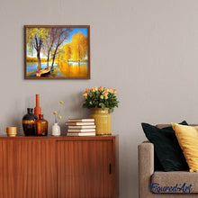 Charger l'image dans la galerie, Broderie Diamant | Broderie Diamant - Barque sur un Etang | Broderie Paysages paysages | FiguredArt