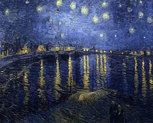 Charger l'image dans la galerie, Broderie Diamant | Broderie Diamant - Van Gogh Nuit Etoilée sur le Rhône | Broderie Reproduction dOeuvres reproduction doeuvres van gogh |