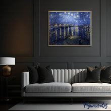 Charger l'image dans la galerie, Broderie Diamant | Broderie Diamant - Van Gogh Nuit Etoilée sur le Rhône | Broderie Reproduction dOeuvres reproduction doeuvres van gogh |