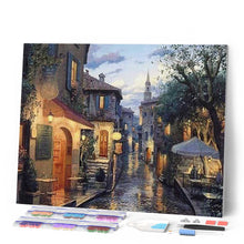 Charger l'image dans la galerie, Broderie Diamant | Broderie Diamant - Village sous la Pluie | Broderie Ville ville | FiguredArt