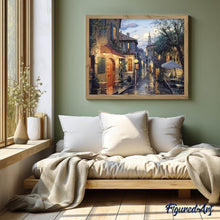 Charger l'image dans la galerie, Broderie Diamant | Broderie Diamant - Village sous la Pluie | Broderie Ville ville | FiguredArt